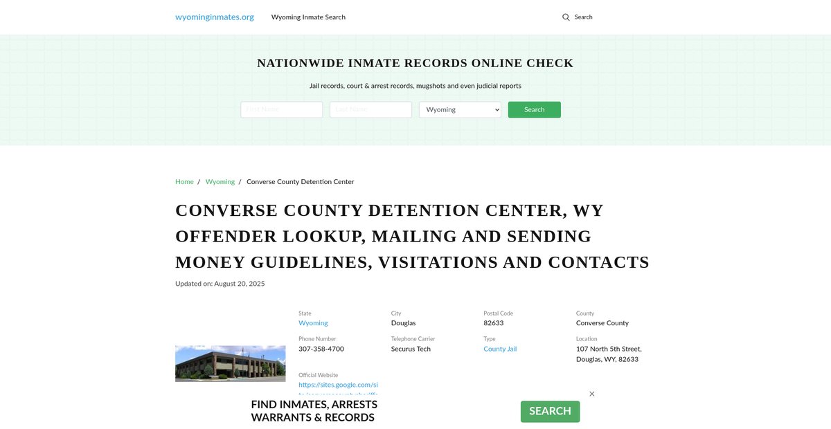 Preview of wyominginmates.org