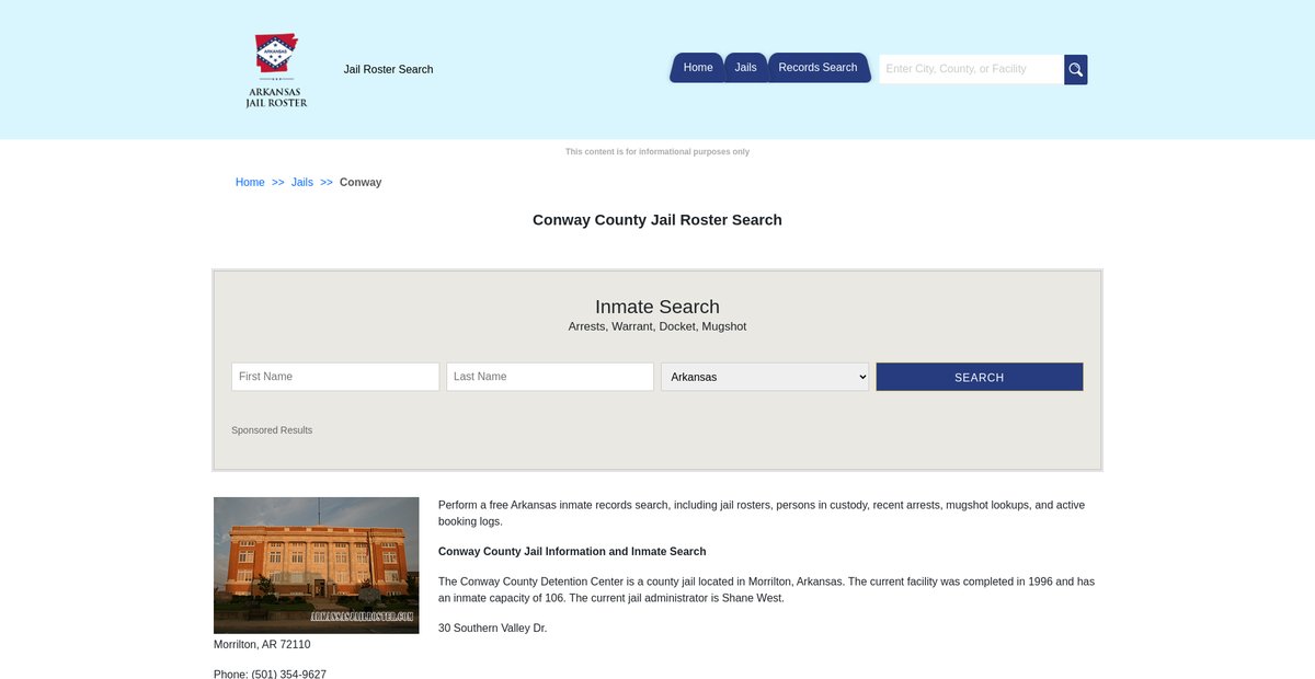 Preview of arkansasjailroster.com