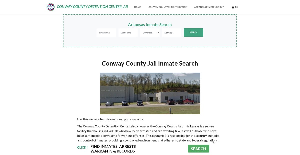 Preview of conwaycountydetentionar.org