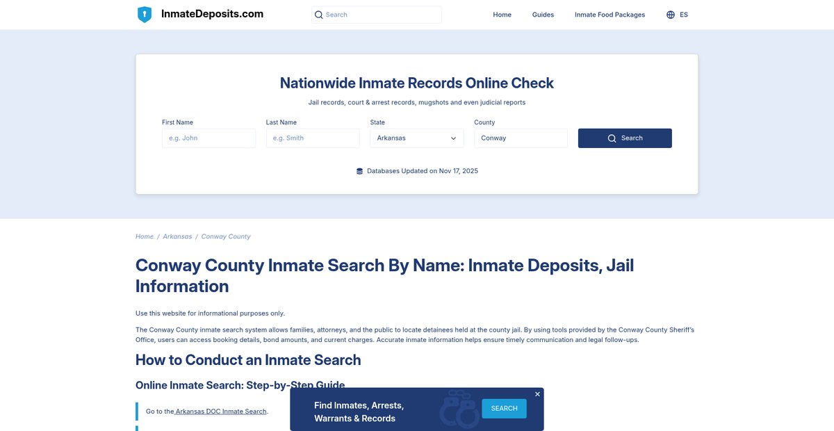 Preview of inmatedeposits.com