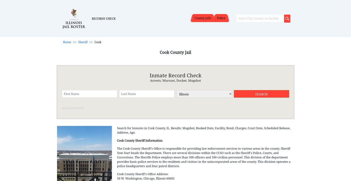 Preview of illinoisjailroster.com