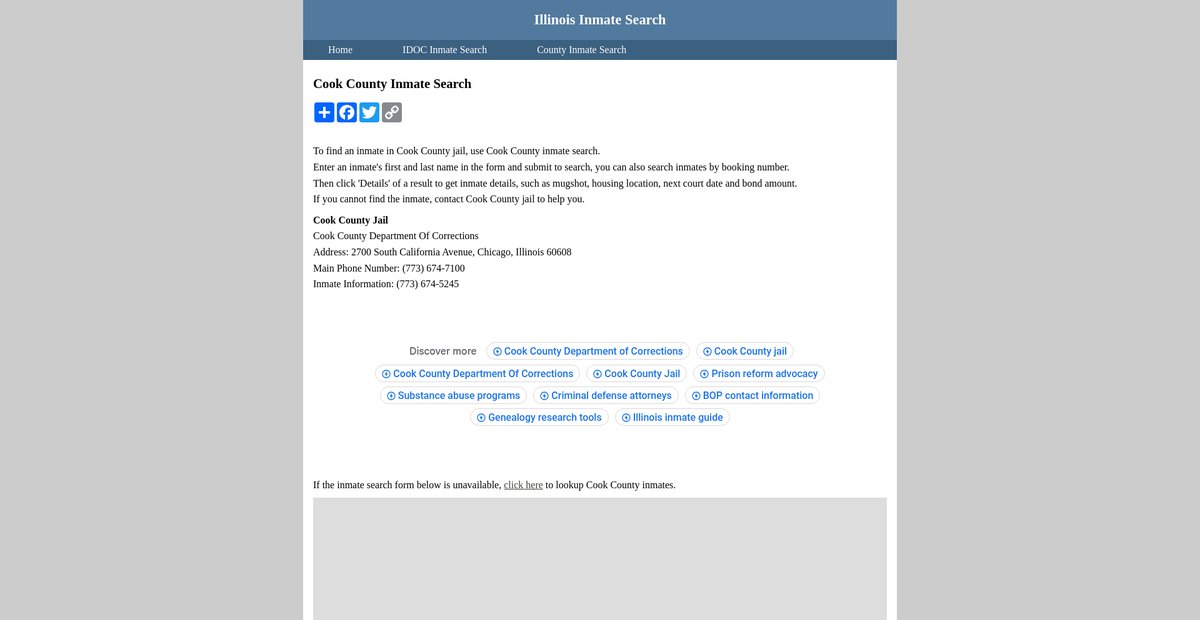 Preview of inmatesearchillinois.org