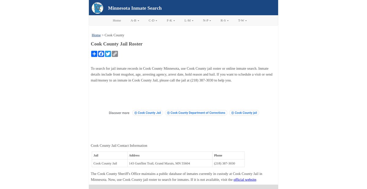Preview of inmatesearchmn.org