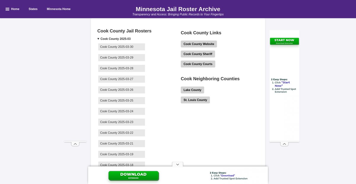 Preview of jailrosters.org