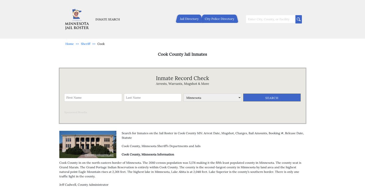 Preview of minnesotajailroster.com