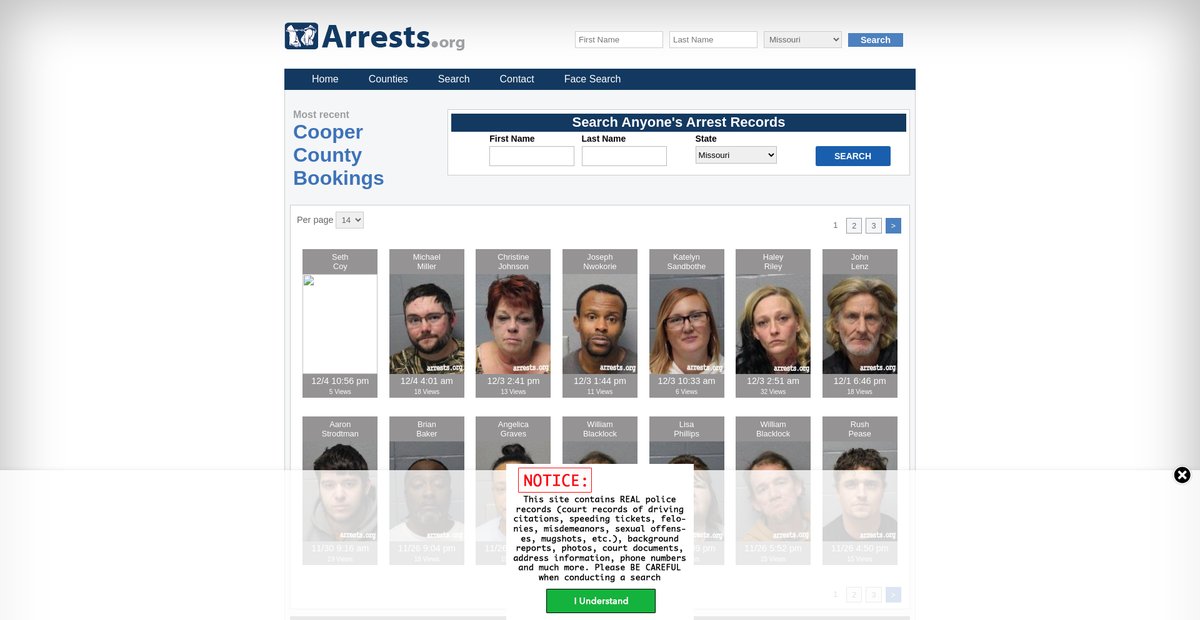 Preview of missouri.arrests.org