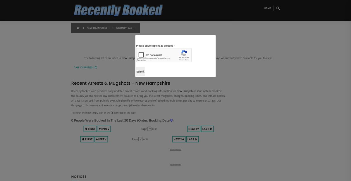 Preview of recentlybooked.com