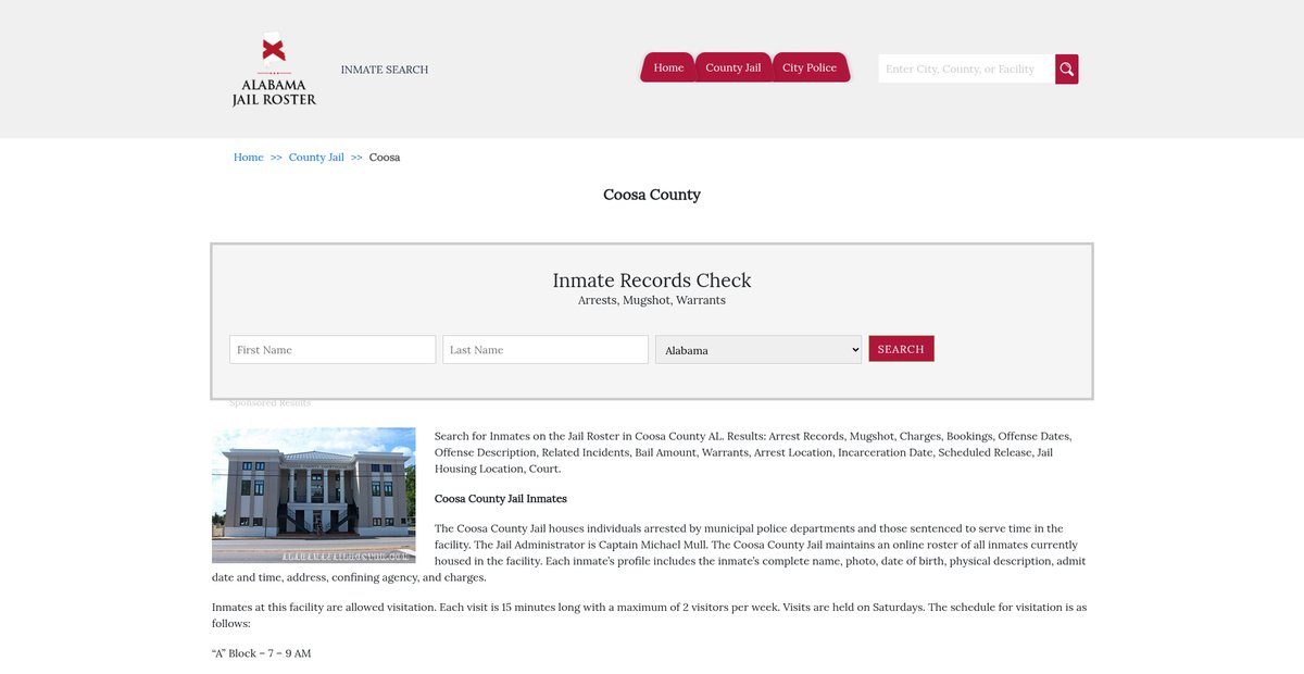 Preview of alabamajailroster.com