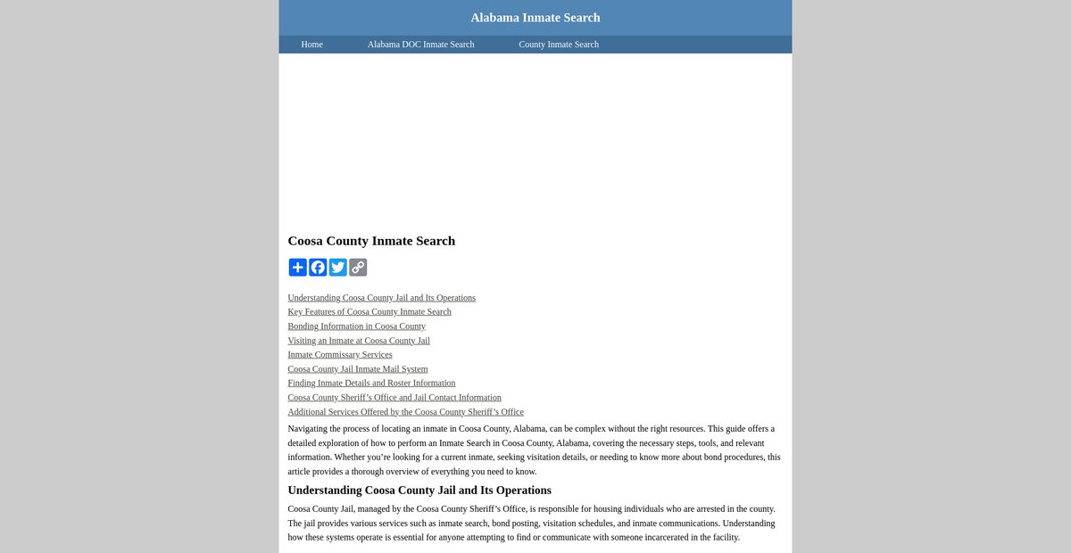 Preview of inmatesearchalabama.org