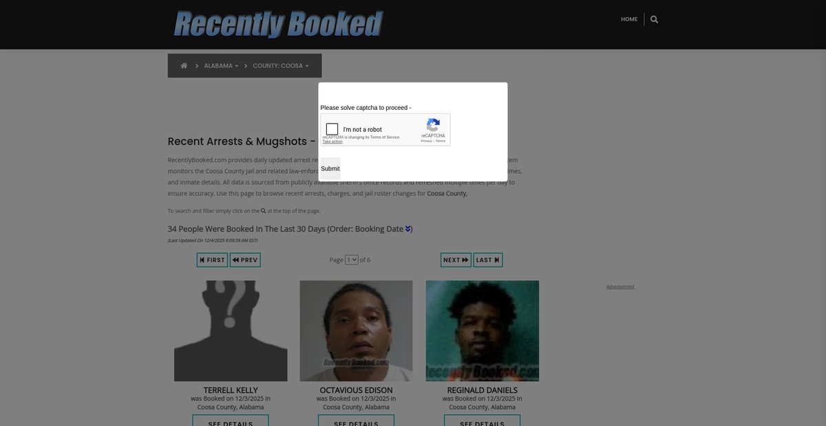 Preview of recentlybooked.com