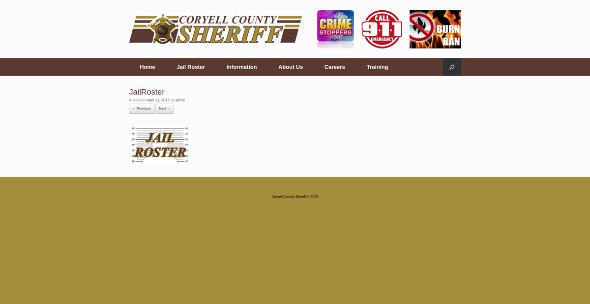 Preview of coryellcountysheriff.com