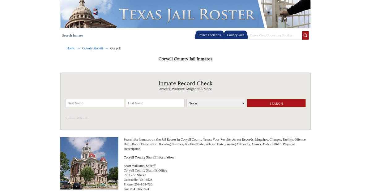 Preview of texasjailroster.com