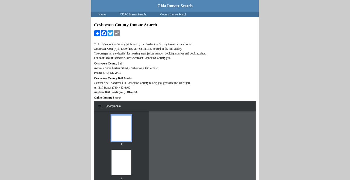 Preview of inmatesearchohio.org