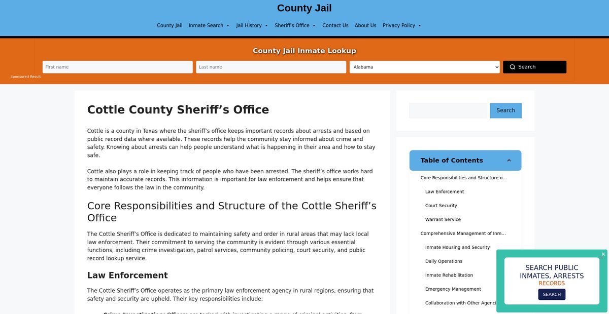 Preview of cottle-sheriff-arrest-warrants.countyjail.org