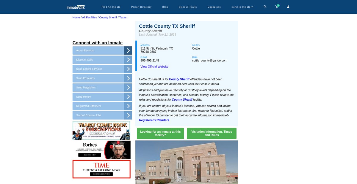 Preview of inmateaid.com