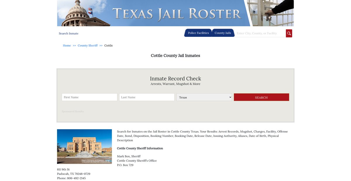 Preview of texasjailroster.com