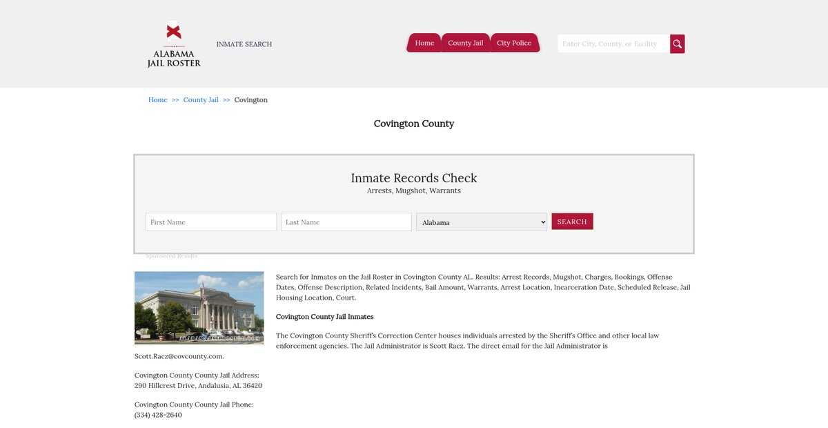 Preview of alabamajailroster.com