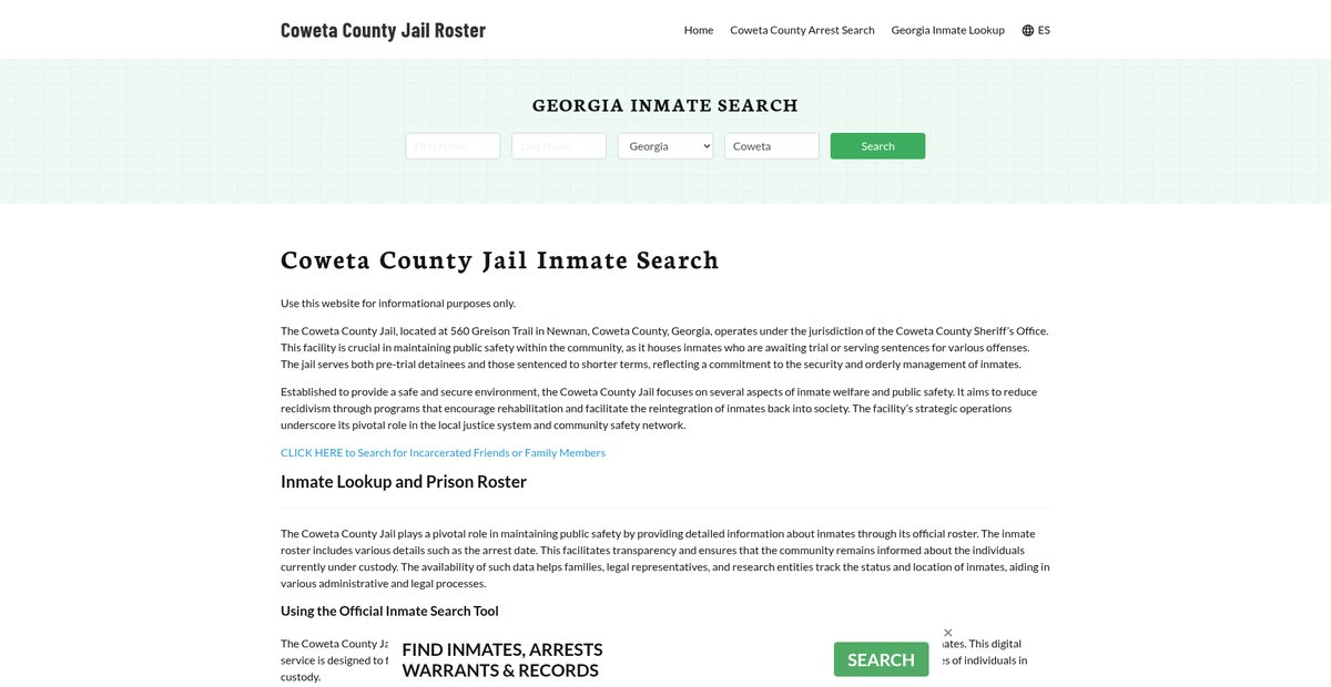 Preview of cowetacountyjail.org