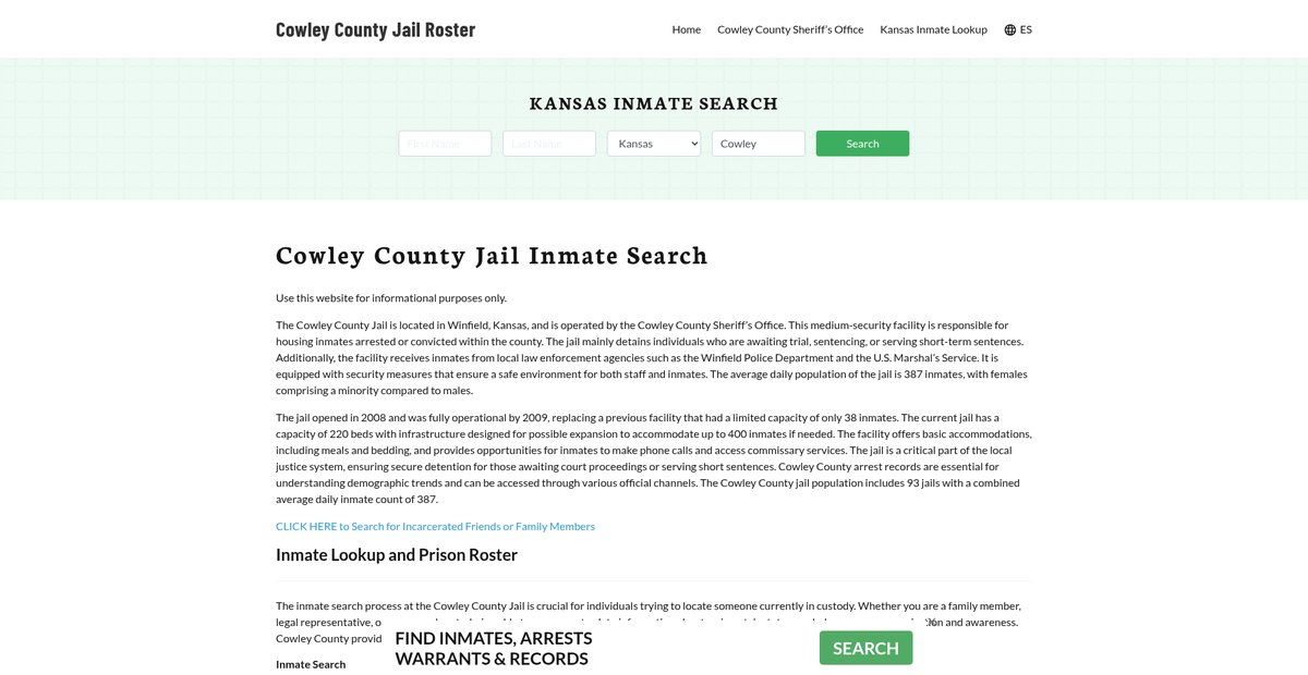 Preview of cowleycountyjail.org