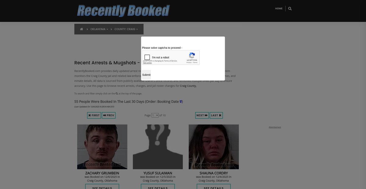 Preview of recentlybooked.com