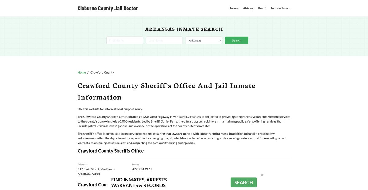 Preview of cleburnecountysheriff.com
