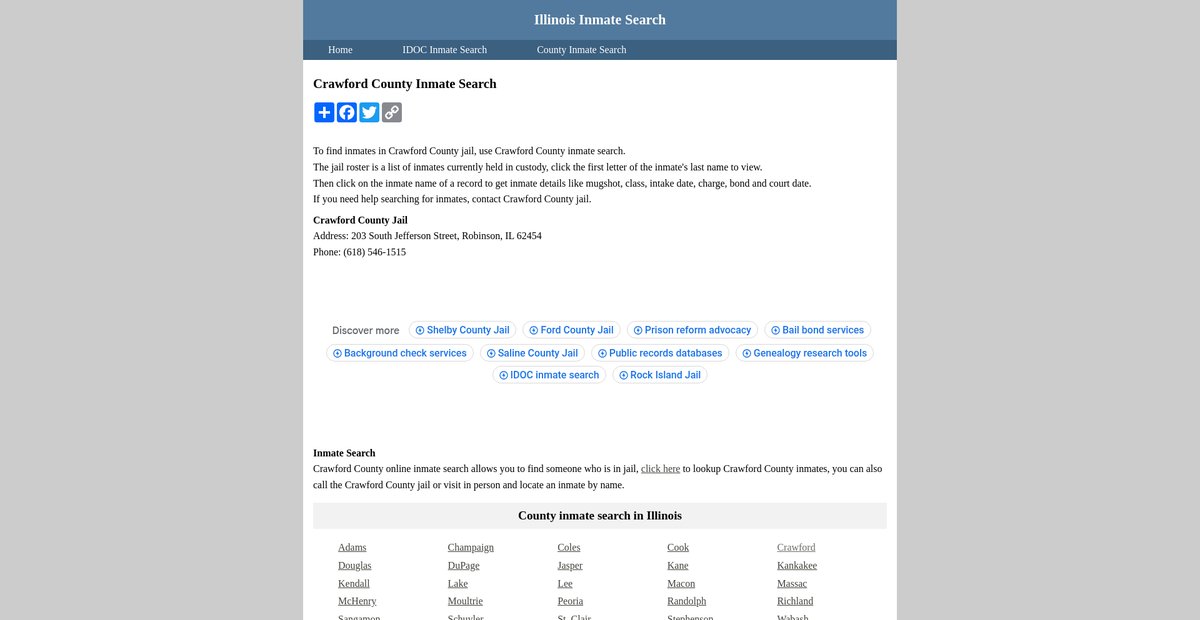 Preview of inmatesearchillinois.org