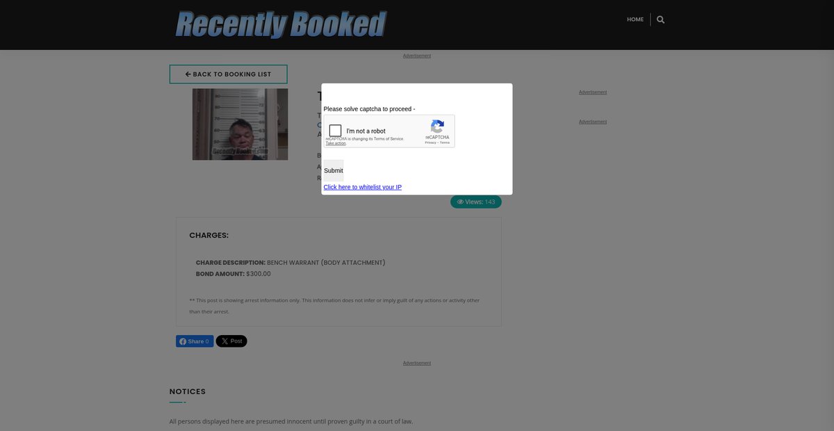 Preview of recentlybooked.com