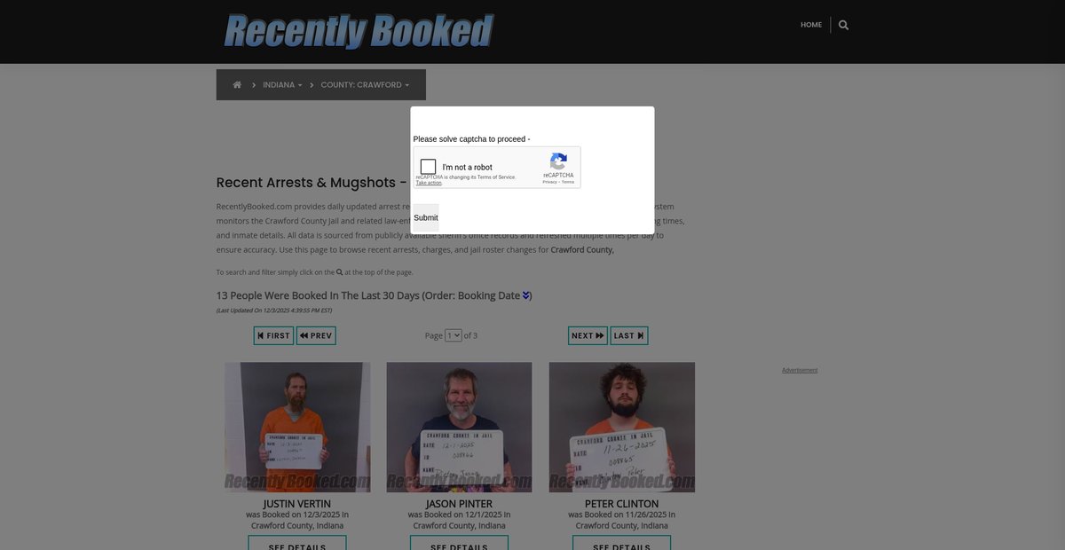 Preview of recentlybooked.com