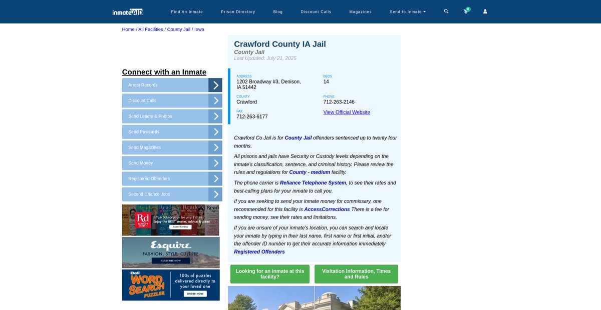 Preview of inmateaid.com