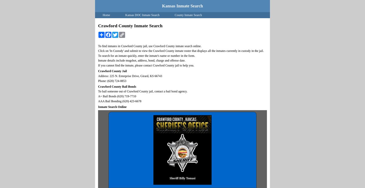 Preview of inmatesearchkansas.org