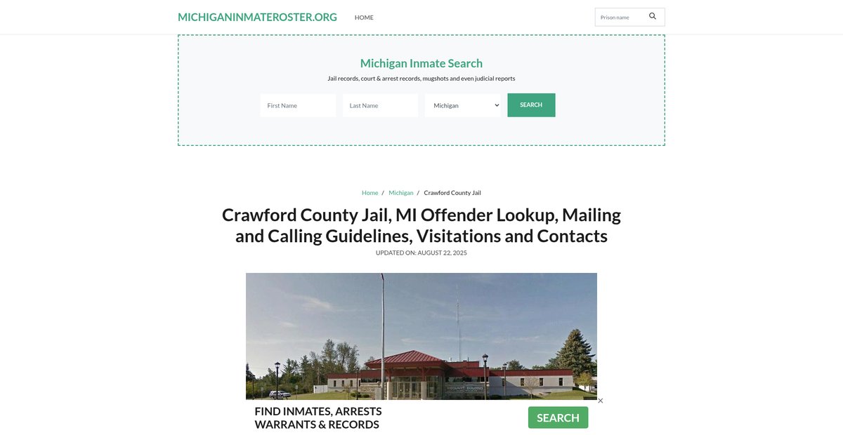 Preview of michiganinmateroster.org