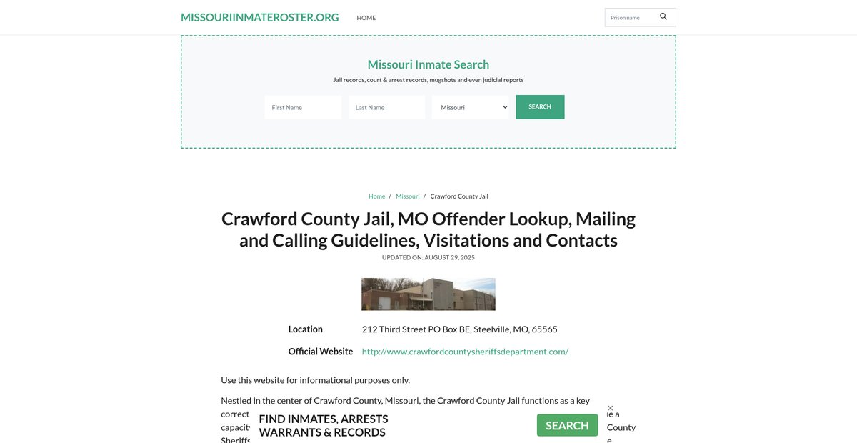 Preview of missouriinmateroster.org