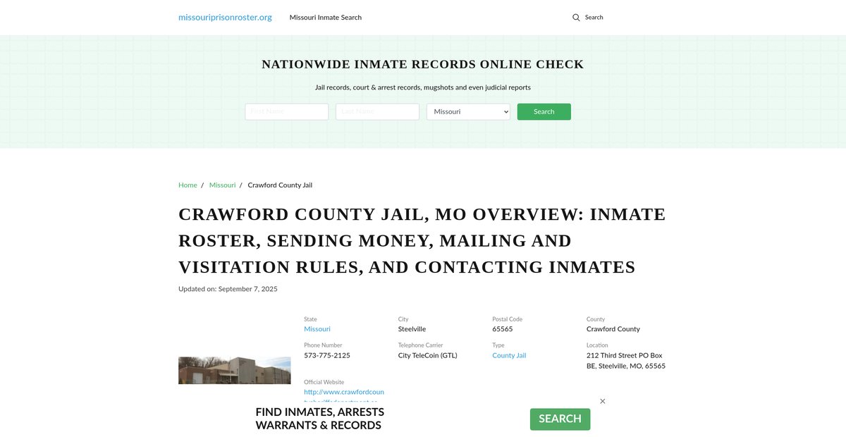 Preview of missouriprisonroster.org