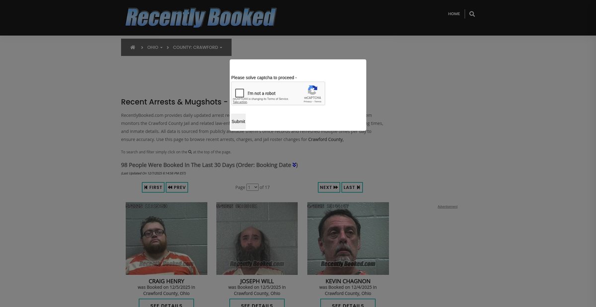 Preview of recentlybooked.com