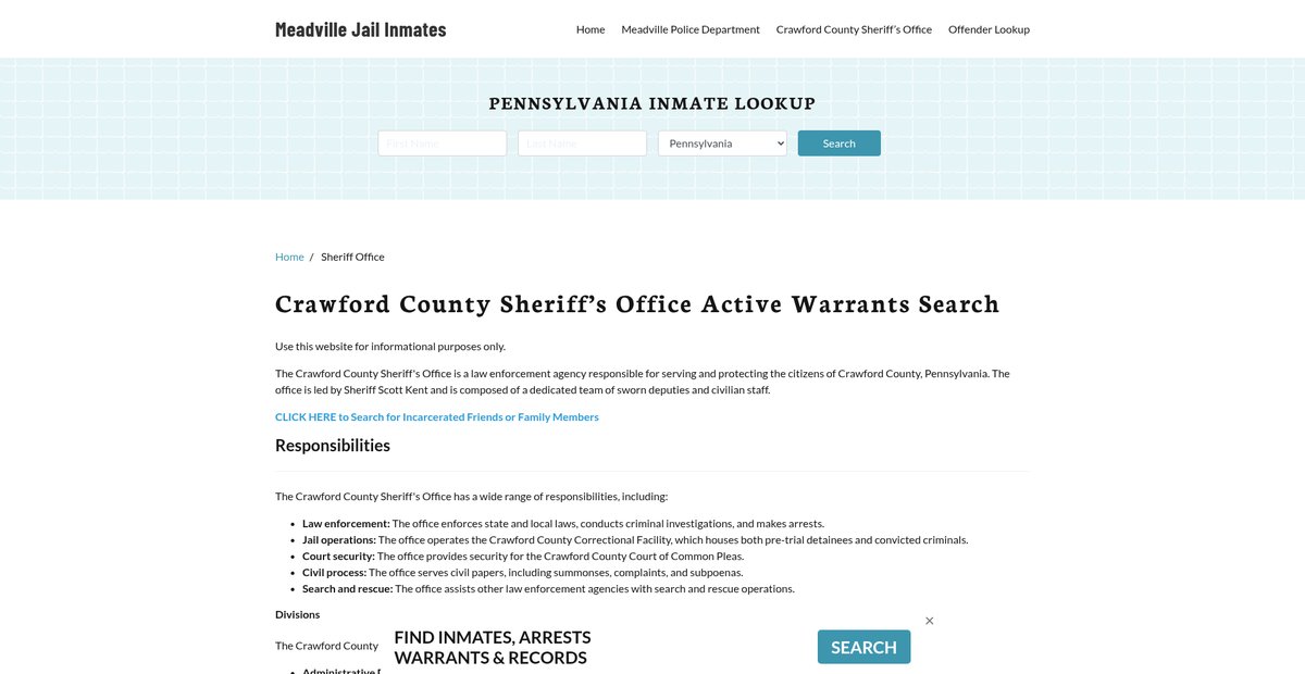 Preview of meadvillejail.org