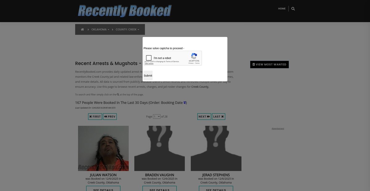 Preview of recentlybooked.com
