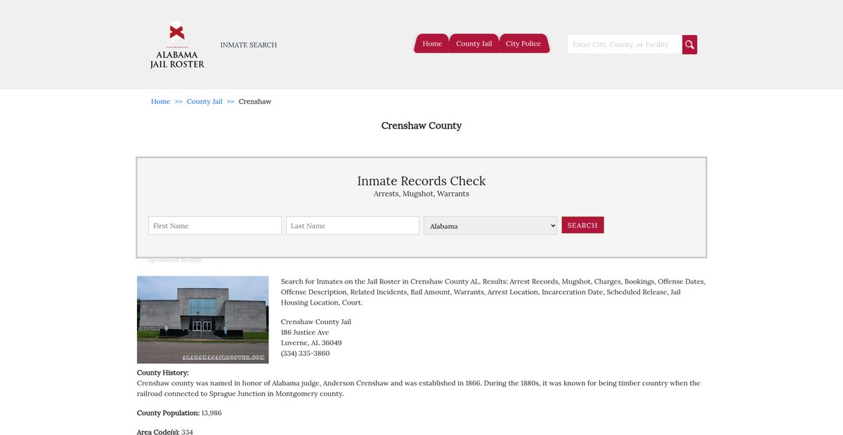 Preview of alabamajailroster.com