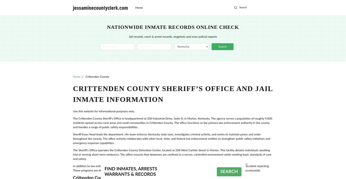 Preview of jessaminecountyclerk.com