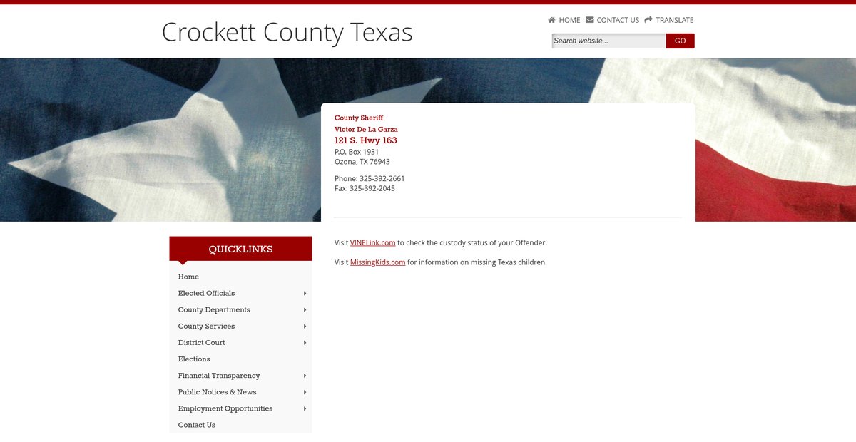 Preview of co.crockett.tx.us