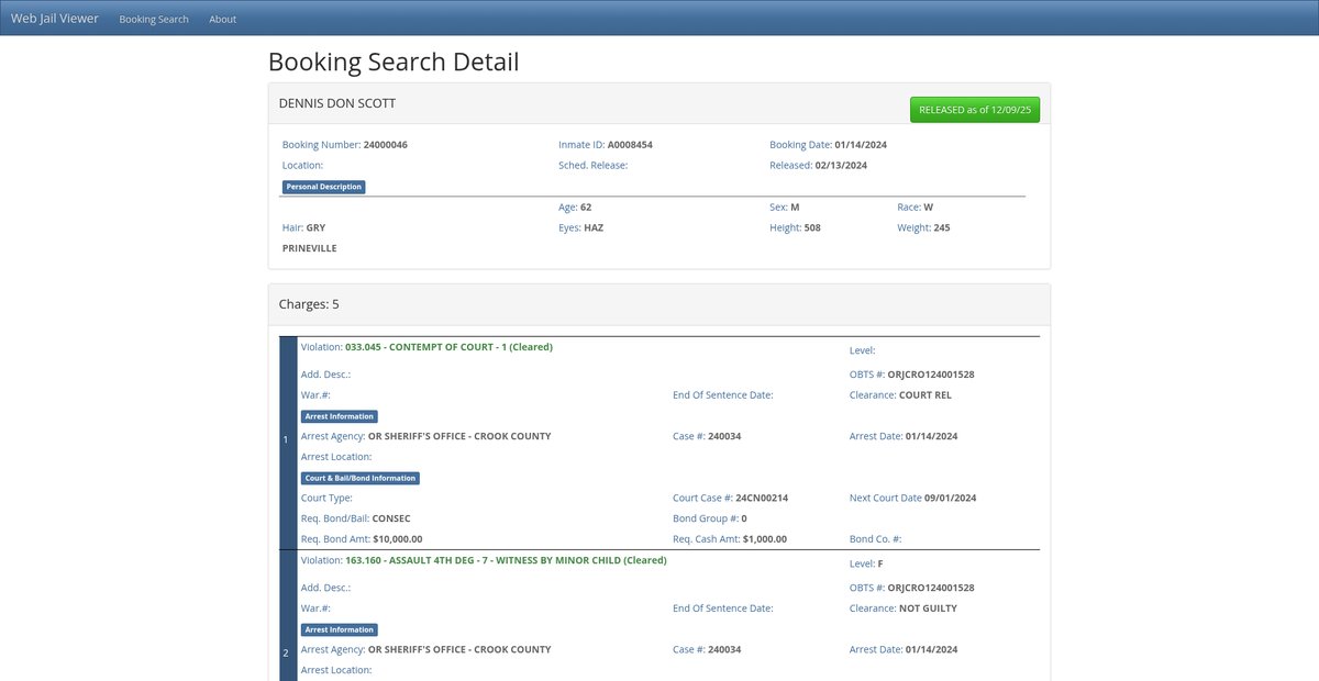 Preview of jail.crookcountysheriff.org