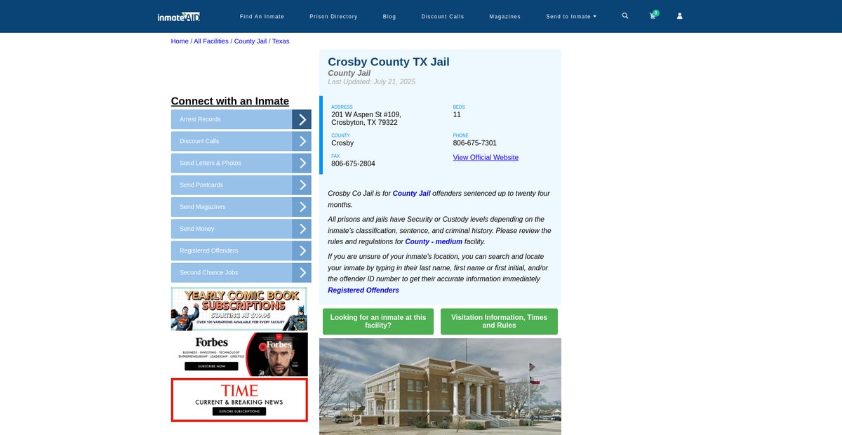 Preview of inmateaid.com
