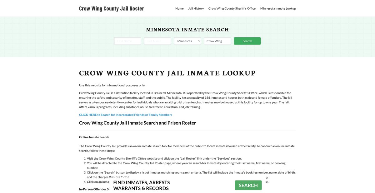 Preview of crowwingcountyjail.org