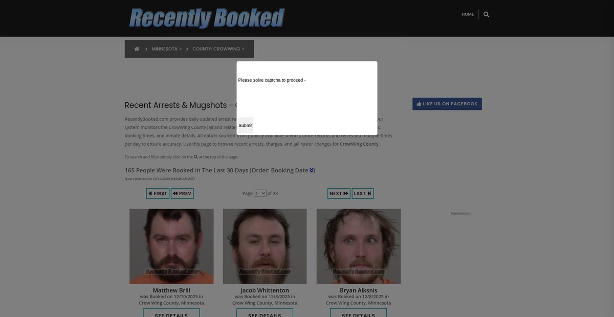 Preview of recentlybooked.com