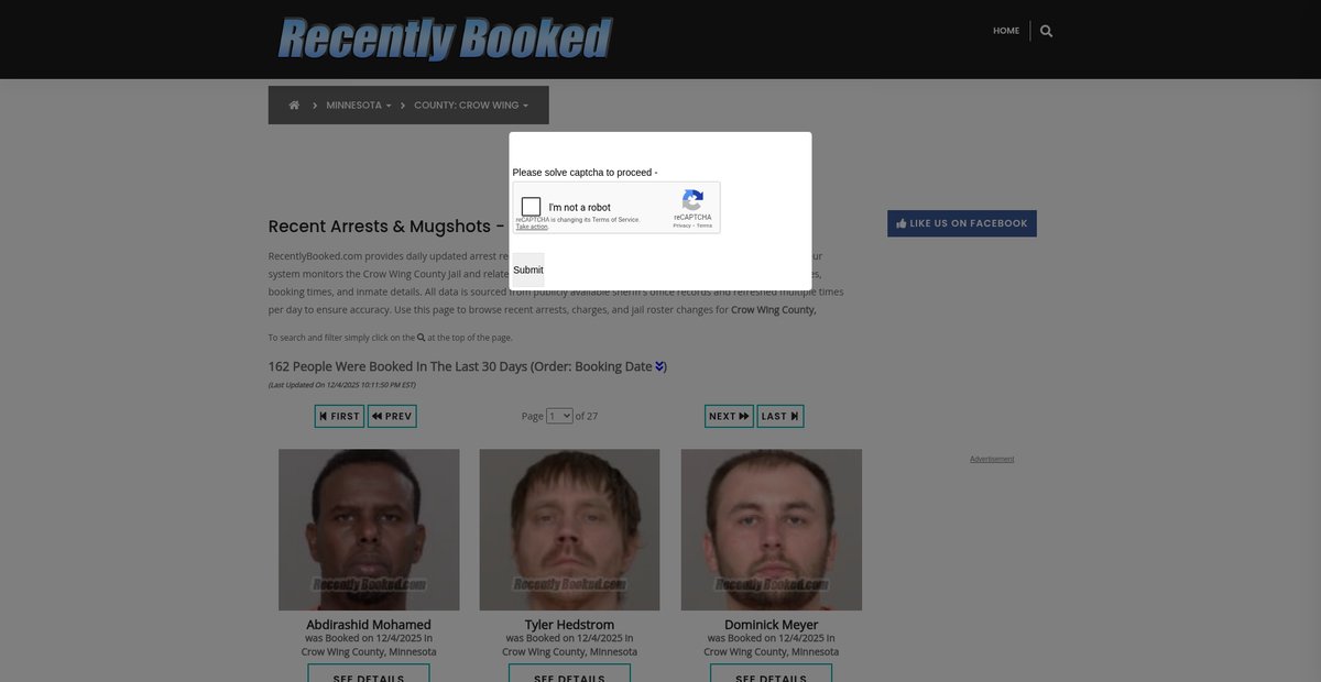 Preview of recentlybooked.com