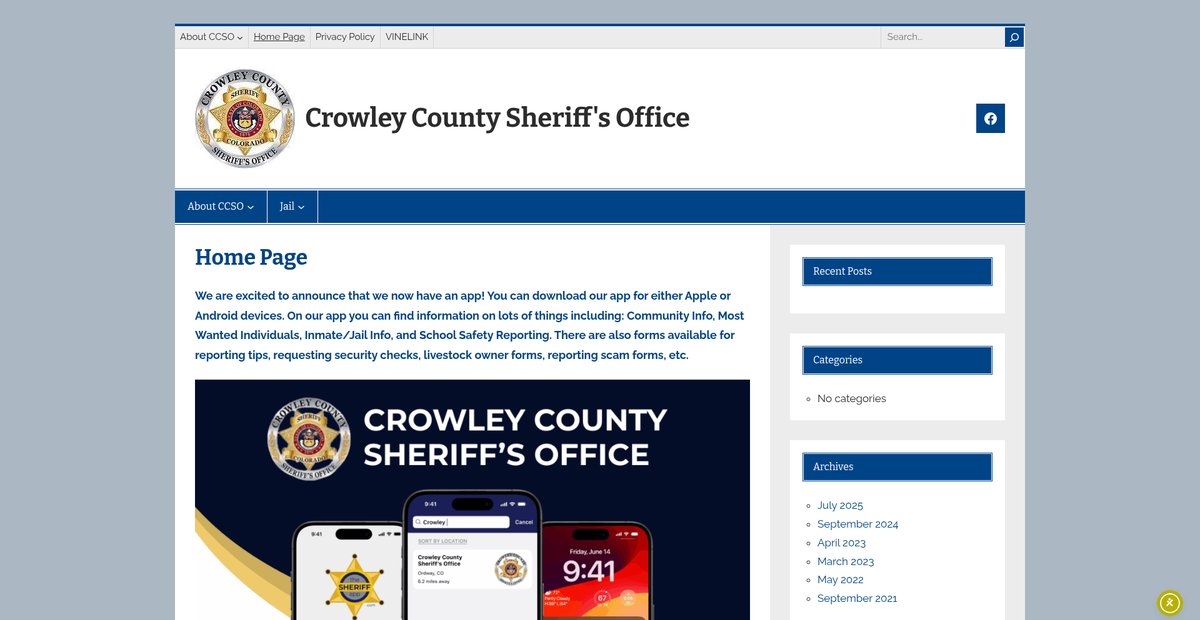 Preview of crowleycountysheriff.com