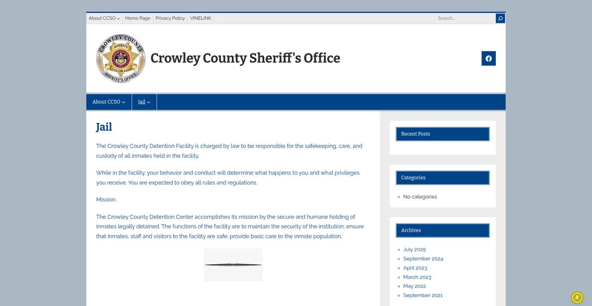 Preview of crowleycountysheriff.com