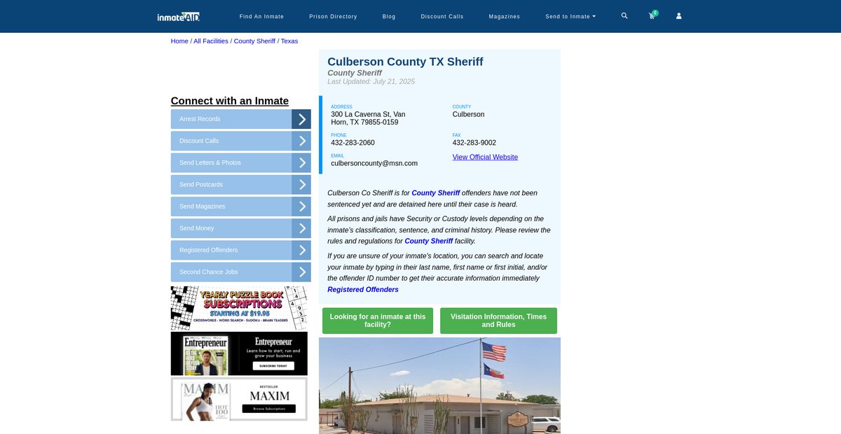 Preview of inmateaid.com