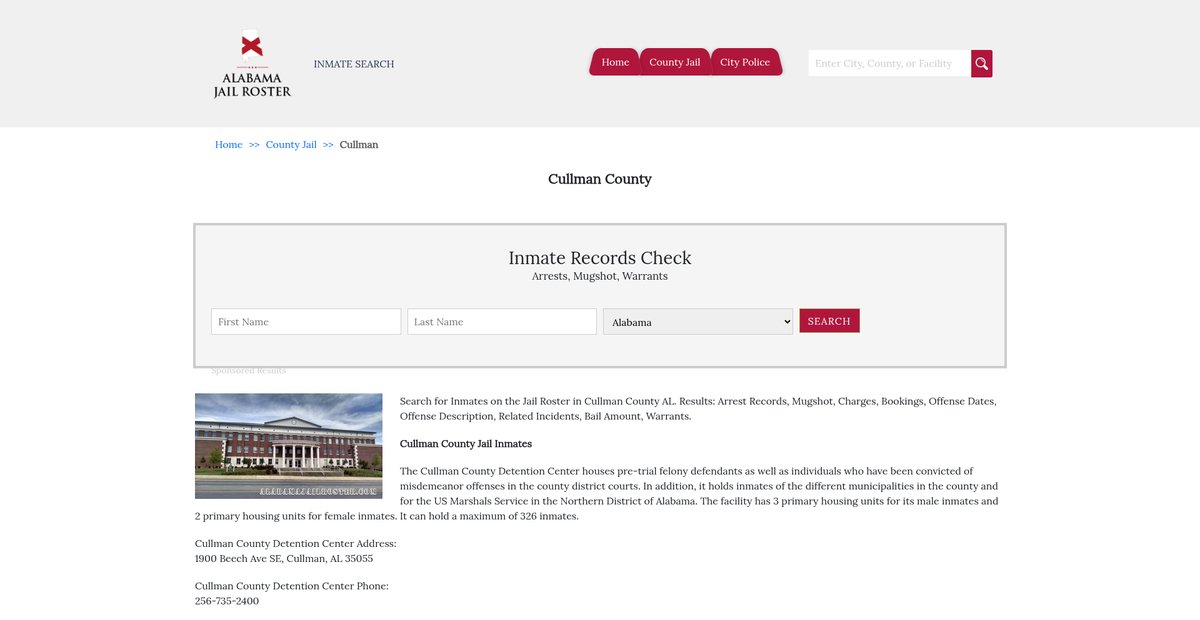 Preview of alabamajailroster.com