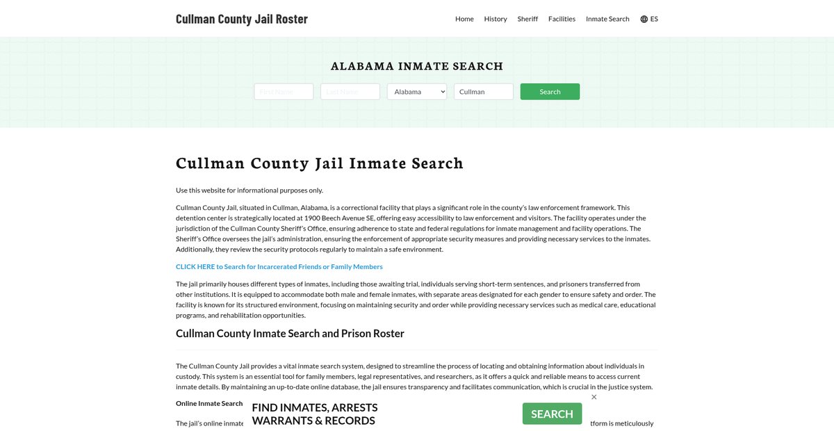 Preview of cullmancountyjail.org
