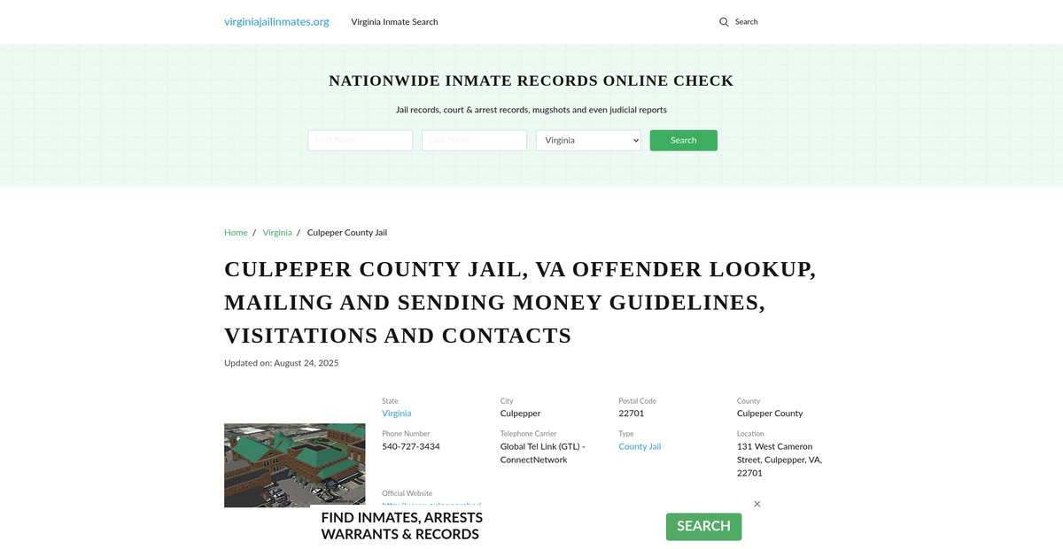 Preview of virginiajailinmates.org